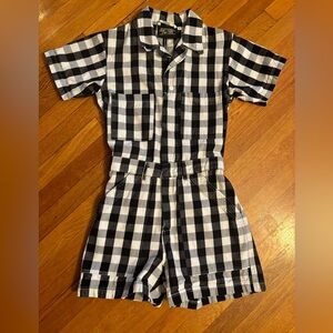 Big Bud Press gingham jumpsuit- shorts version
